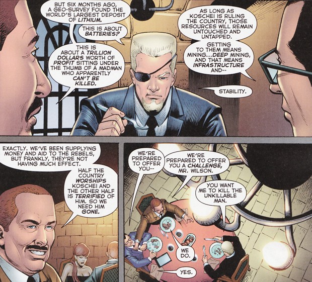 Deathstroke #15: Slade's dinner meeting