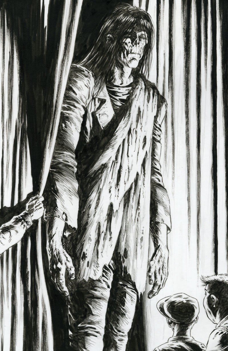 Frankenstein Alive, Alive #1 full-page panel of Frankenstein