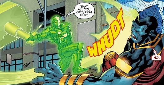 Justice League International #9 Guy Gardner in Iron Man and Thor garb