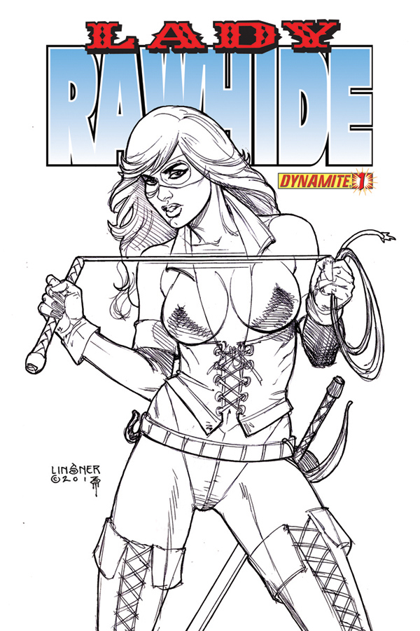 Lady Rawhide #1 Black and white cover
