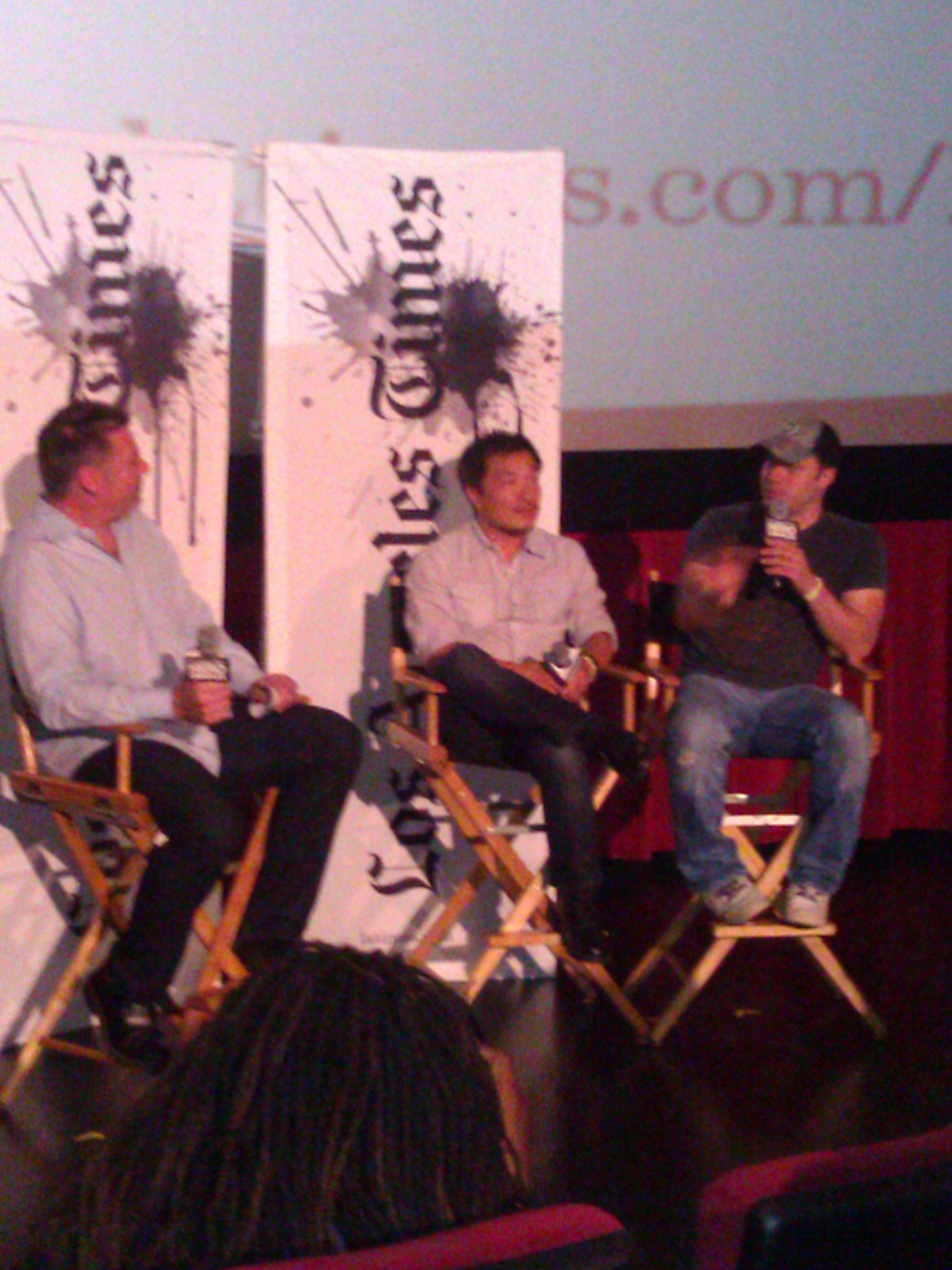 Geoff Johns and Jim Lee at Hero Complex Film Festival