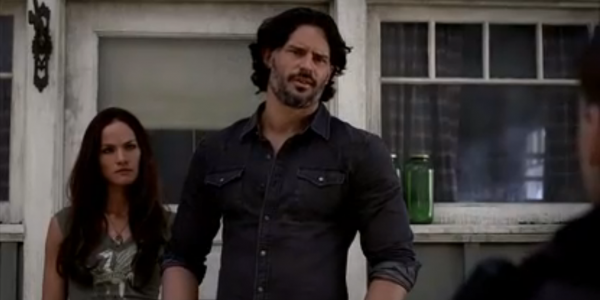 Alcide, in a rare moment wearing a shirt