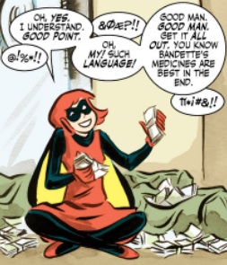 Bandette #2 panel phone call talk