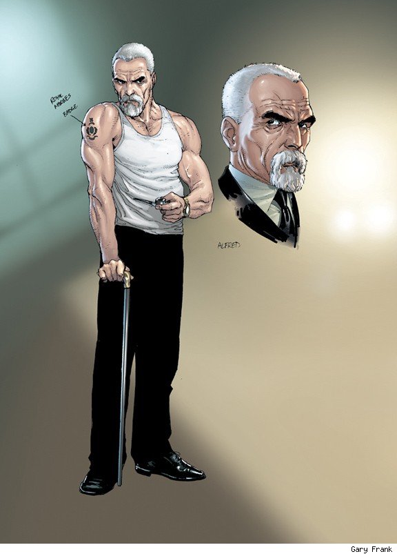 Batman: Earth One Character Design of Alfred (2012)