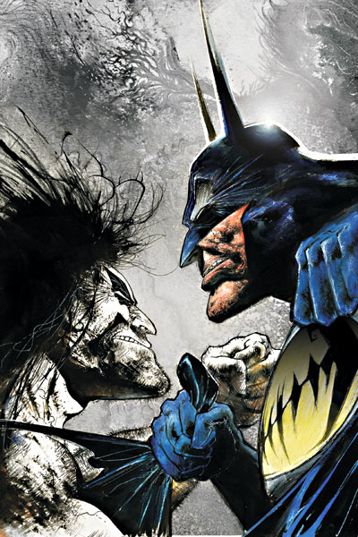 Batman about to punch Lobo