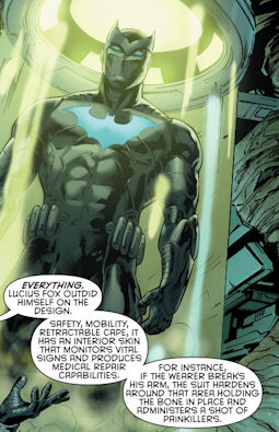 So Batwing is now a mix of Nightwing, Batgirl and Batman Beyond. Don't tell me being black is going to be his only unique trait.