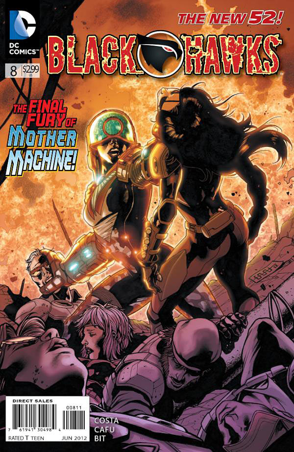 DC Comics New 52: Blackhawks #8 (2012) final issue cover!