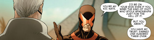 ...It's just so hard to take anything Cyclops says seriously with that X on his face.