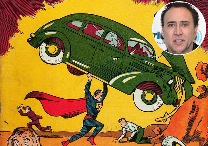 Nicolas Cage pictured top right from Action Comics