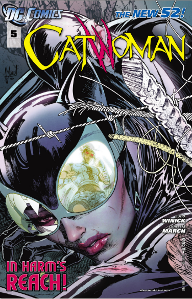 DC Comcis New 52: Catwoman #5 (2012) written by Judd Winick and drawn by Guillem March.