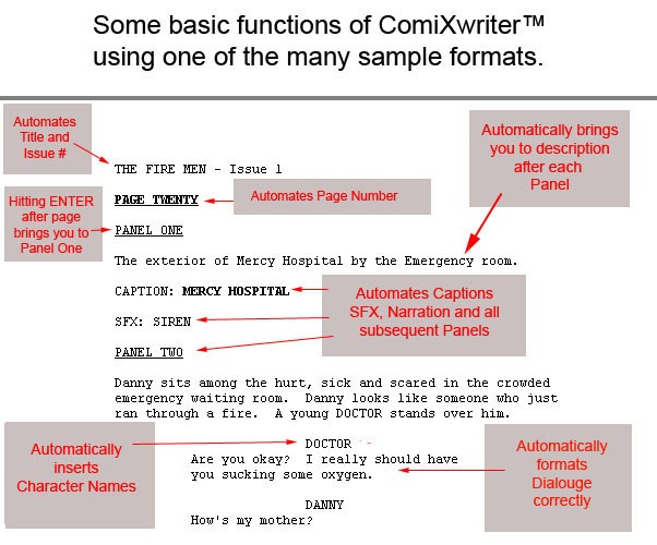 ComiXwriter's functions