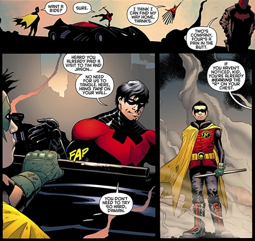 Grayson and Damian panel