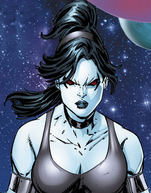 Sheba, Lobo's lover, from a panel in Deathstroke #11