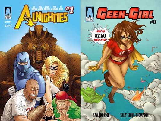 Comics by Sam Johnson: The Almighties #1 and Geek-Girl #0