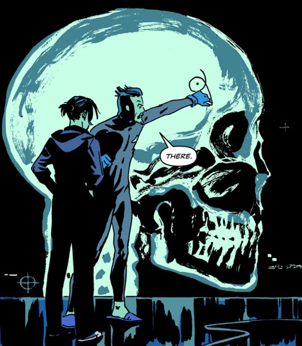 Madman's skull in Madman All-New Giant-Size Super Ginchy Special One Shot circled by Dr. Flem