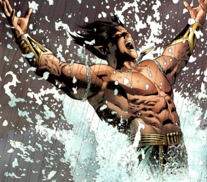 Namor coming out of water