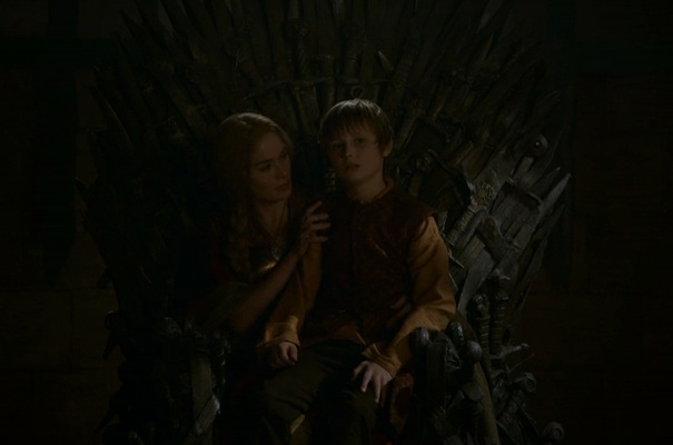 Cersei and Tommen on the Iron Throne