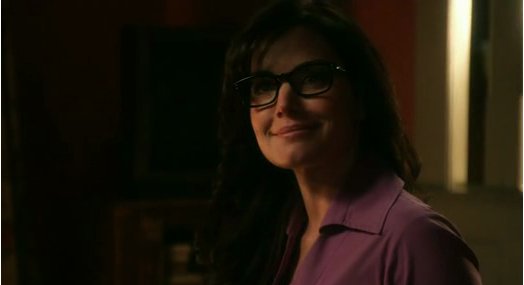 Lois Wearing Clark's Glasses in Booster