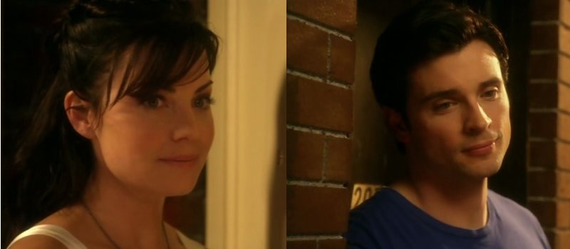 Lois & Clark at the door - Smallville Finale