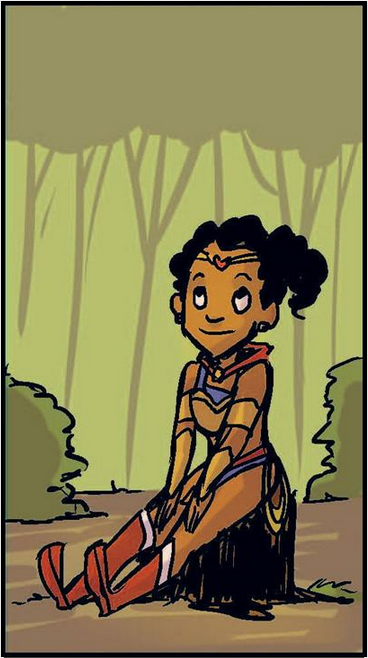 Princeless #3 - Adorable panel of Princess Adrienne