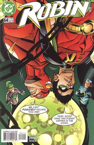 Robin #64 90s' cover featuring Flash, Riddler and Captain Boomerang