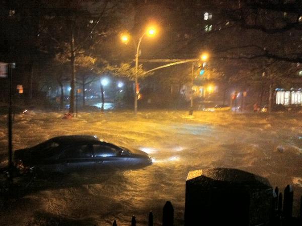 Lower Manhattan During Hurricane Sandy