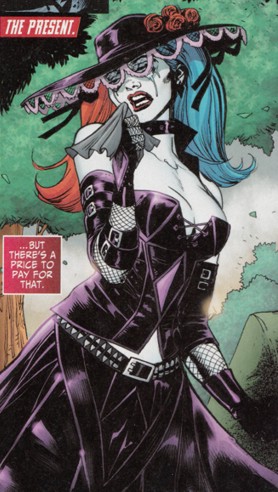 Harley Quinn in funeral wear