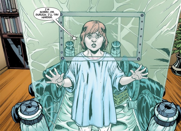 William in Swamp Thing #3 speaking to Dr. Durock.